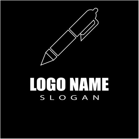 Pen Logo template Vector illustration designのイラスト素材