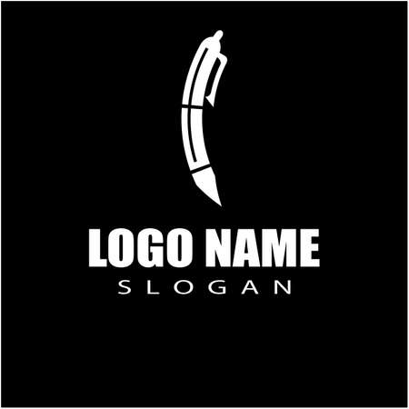 Pen Logo template Vector illustration designのイラスト素材