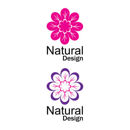 Beauty plumeria icon flowers design illustration Templateのイラスト素材