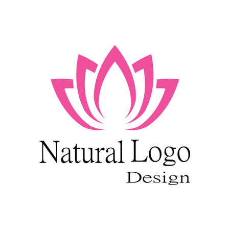 Beauty Vector lotus flowers design logo Template iconのイラスト素材