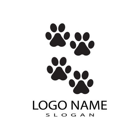 Dog paw vector footprint icon logo symbol graphic  illustrationのイラスト素材