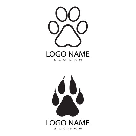 Dog paw vector footprint icon logo symbol graphic  illustrationのイラスト素材