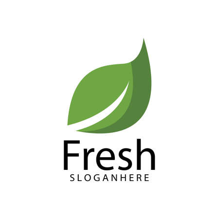 Leaf icon Vector Illustration design Logo templateのイラスト素材