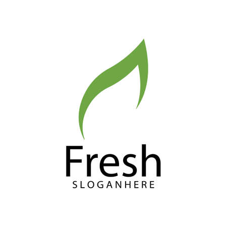 Leaf icon Vector Illustration design Logo templateのイラスト素材