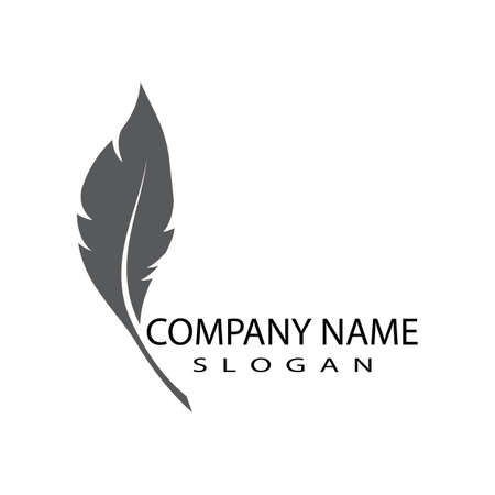Feathers Logo Template vector symbol natureのイラスト素材