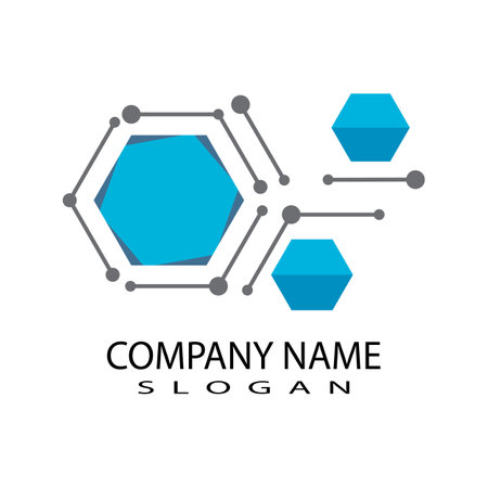 Molecule symbol logo template vector illustration designのイラスト素材