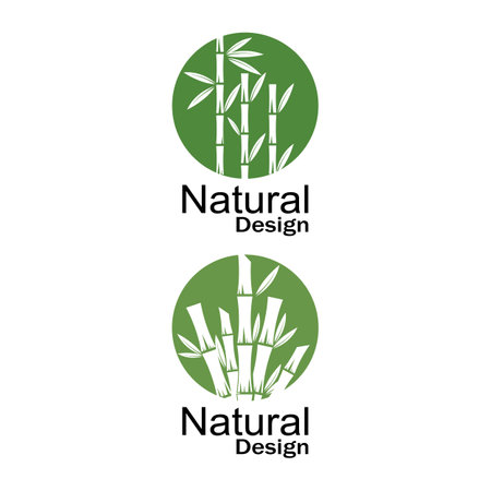 Bamboo Logo Template vector icon illustration designのイラスト素材
