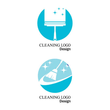 cleaning clean service logo icon vector templateのイラスト素材