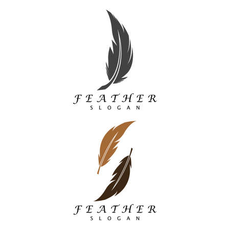 Feathers Logo Template vector symbol natureのイラスト素材