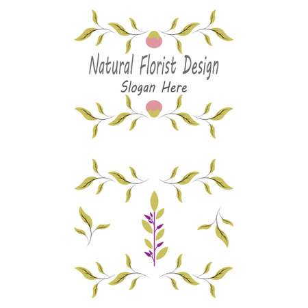Beauty Florist botanical flower vector designのイラスト素材