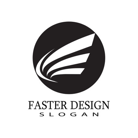 Faster Logo Template vector icon illustration designのイラスト素材
