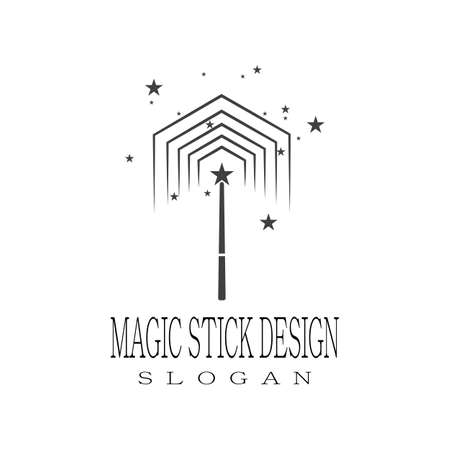 Wand magic hat Logo Template vector symbol designのイラスト素材