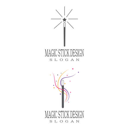 Wand magic hat Logo Template vector symbol designのイラスト素材
