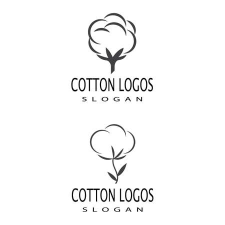 Cotton Logo Template vector symbol natureのイラスト素材