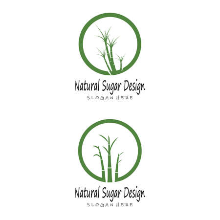 Sugar cane Logo Template vector symbol natureのイラスト素材