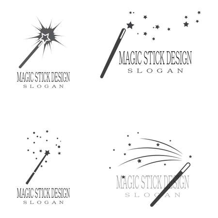 Wand magic hat Logo Template vector symbol designのイラスト素材