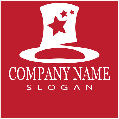 Wand magic hat Logo Template vector symbol designのイラスト素材