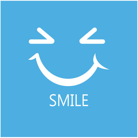 Smile happy face vector designのイラスト素材