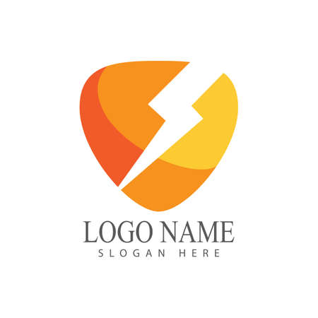 Power lightning logo vector designのイラスト素材