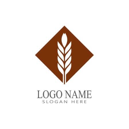 Agriculture wheat vector icon designのイラスト素材