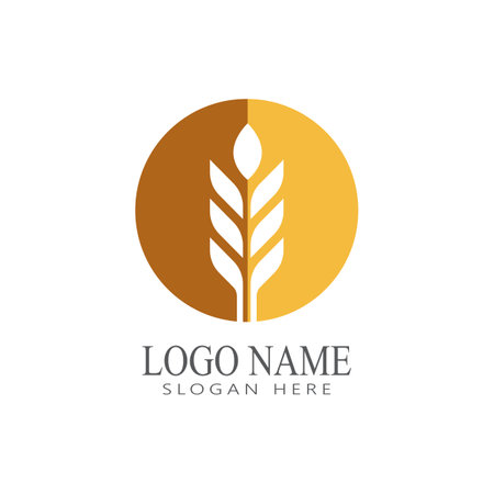 Agriculture wheat vector icon designのイラスト素材