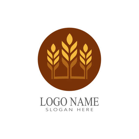 Agriculture wheat vector icon designのイラスト素材