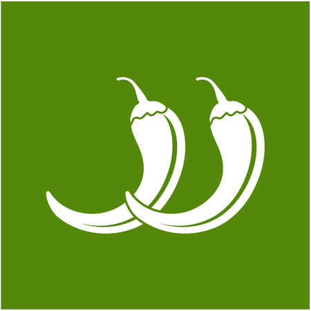 Red hot natural chili icon Template vector Illustrationのイラスト素材