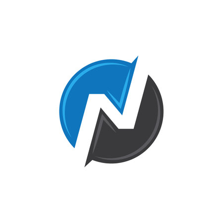 N Letter Logo Template vector icon illustration designのイラスト素材