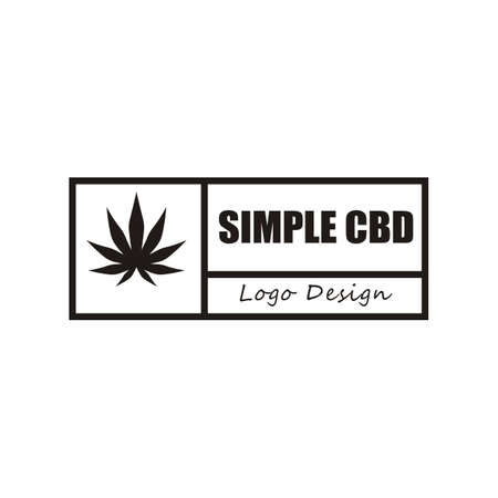 Cannabis Marijuana Hemp Pot Leaf Silhouettes Logo Vectorのイラスト素材