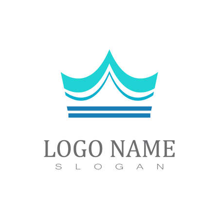 Royal King Queen Crown Elegant Luxury logo designのイラスト素材