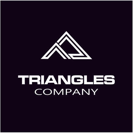 Futuristic Triangle Chain logo design inspirationのイラスト素材