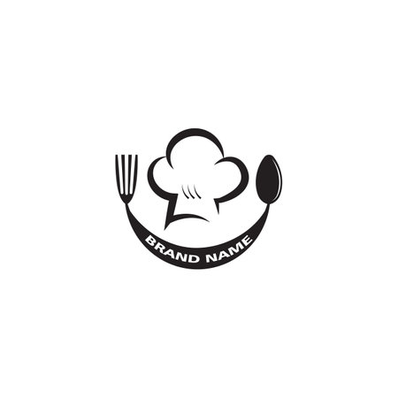 hat chef logo template vector illustrationのイラスト素材