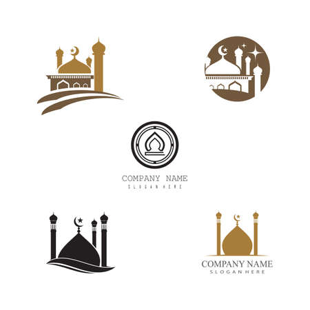 Mosque Logo Template vector symbol illustration designのイラスト素材