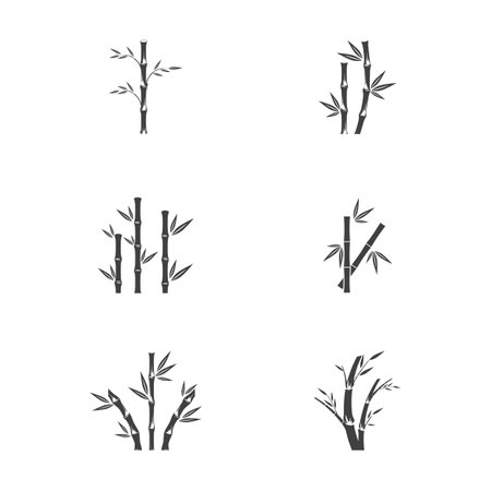 Bamboo Logo Template vector icon illustration designのイラスト素材