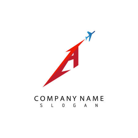 Airplane icon vector illustration design Logo Templateのイラスト素材