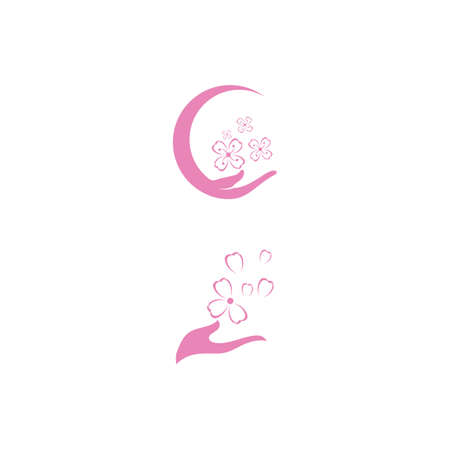 Beauty plumeria icon flowers design illustration Templateのイラスト素材