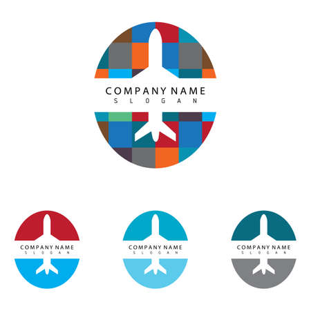 Airplane icon vector illustration design Logo Templateのイラスト素材
