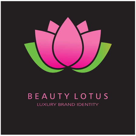 Beauty Vector lotus flowers design logo Template iconのイラスト素材