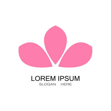 Beauty Vector lotus flowers design logo Template iconのイラスト素材