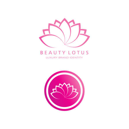 Beauty Vector lotus flowers design logo Template iconのイラスト素材