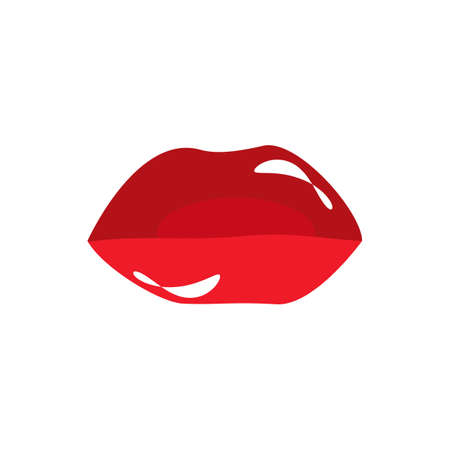 Vector icons of female lips printのイラスト素材