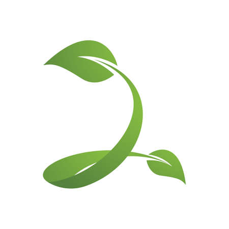 Leaf icon Vector Illustration design Logo templateのイラスト素材
