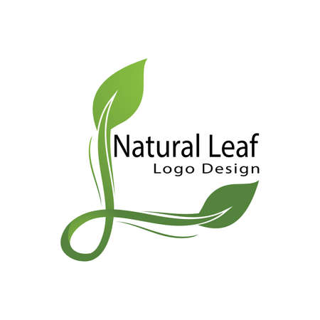 Leaf icon Vector Illustration design Logo templateのイラスト素材