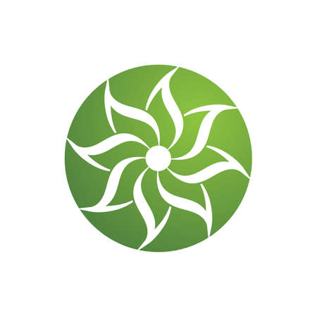 Leaf icon Vector Illustration design Logo templateのイラスト素材