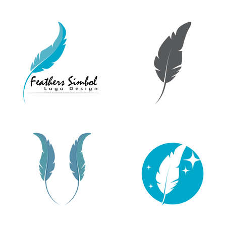 Feathers Logo Template vector symbol natureのイラスト素材