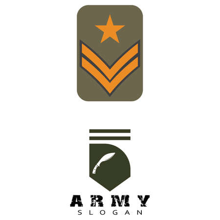 Military icon Vector Illustration design Logo templateのイラスト素材