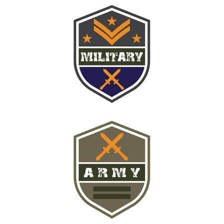 Military icon Vector Illustration design Logo templateのイラスト素材