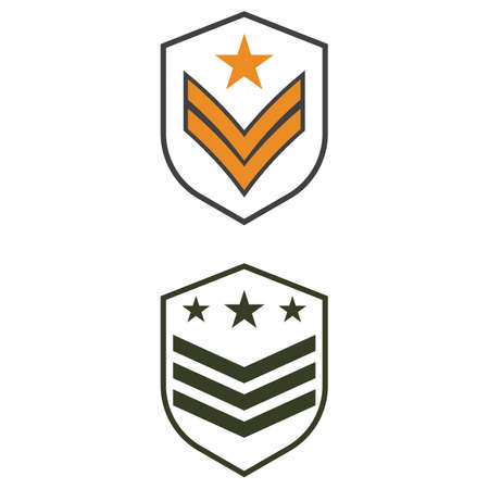 Military icon Vector Illustration design Logo templateのイラスト素材