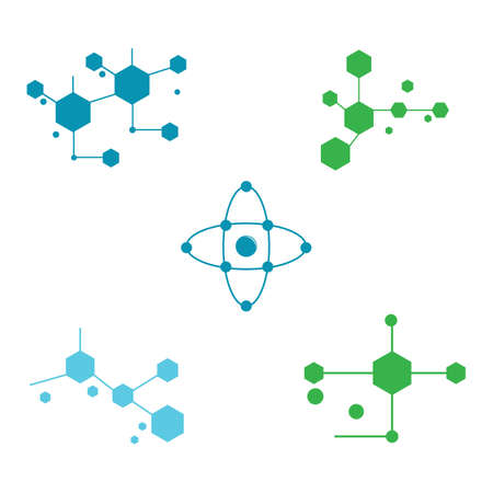Molecule symbol logo template vector illustration designのイラスト素材