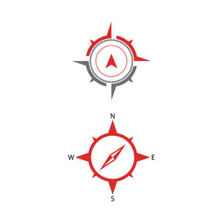 Compass icon Vector Illustration design Logo templateのイラスト素材